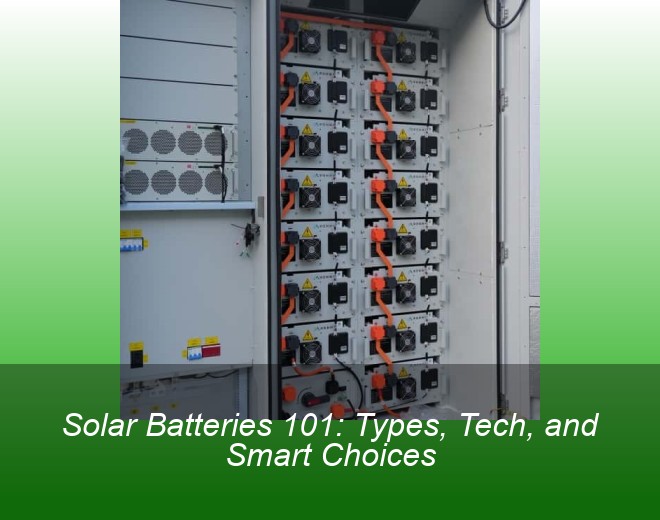 Solar Batteries 101: Types, Tech, and Smart Choices